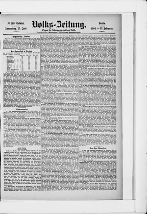 Volks-Zeitung vom 23.06.1904