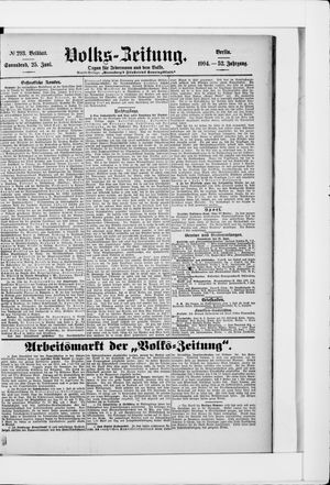 Volks-Zeitung vom 25.06.1904