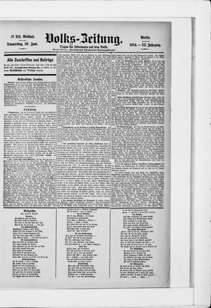 Volks-Zeitung vom 30.06.1904