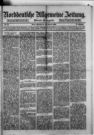 Norddeutsche allgemeine Zeitung on Feb 19, 1879