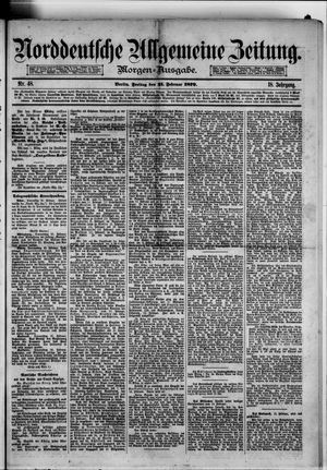 Norddeutsche allgemeine Zeitung vom 21.02.1879