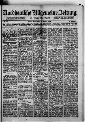 Norddeutsche allgemeine Zeitung on Feb 26, 1879