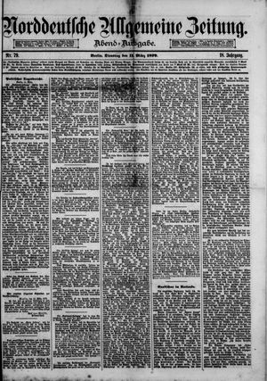 Norddeutsche allgemeine Zeitung vom 11.03.1879