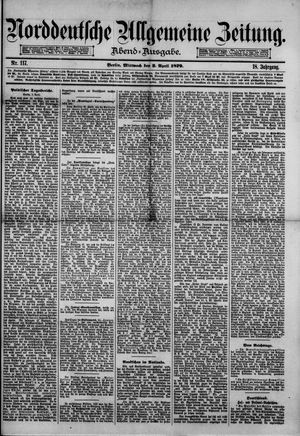 Norddeutsche allgemeine Zeitung vom 02.04.1879