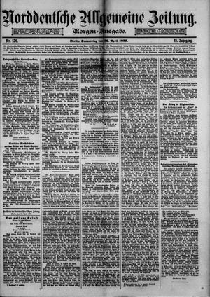 Norddeutsche allgemeine Zeitung vom 10.04.1879