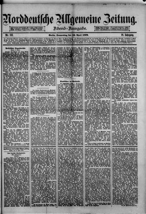 Norddeutsche allgemeine Zeitung vom 10.04.1879