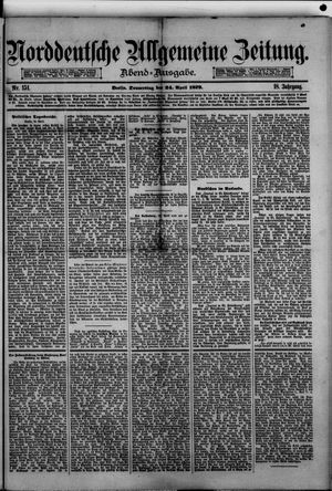 Norddeutsche allgemeine Zeitung vom 24.04.1879