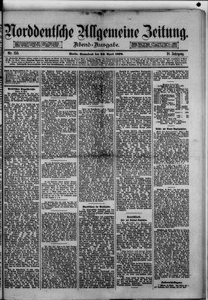 Norddeutsche allgemeine Zeitung on Apr 26, 1879