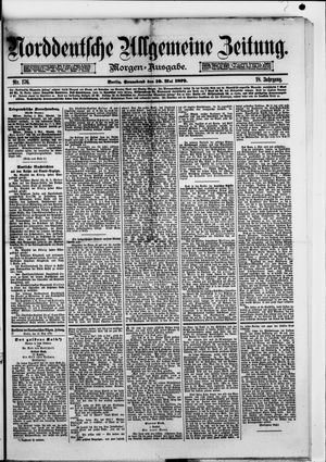 Norddeutsche allgemeine Zeitung vom 10.05.1879