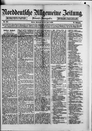 Norddeutsche allgemeine Zeitung vom 11.06.1879