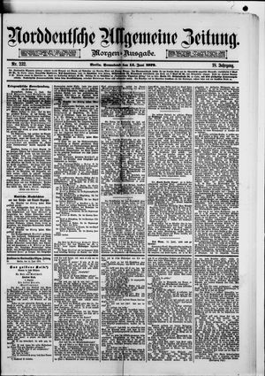 Norddeutsche allgemeine Zeitung vom 14.06.1879