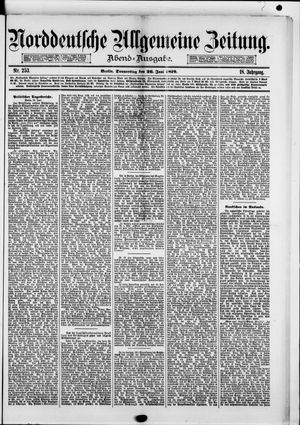 Norddeutsche allgemeine Zeitung vom 26.06.1879