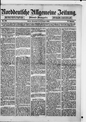 Norddeutsche allgemeine Zeitung on Aug 9, 1879