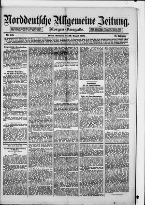 Norddeutsche allgemeine Zeitung vom 20.08.1879