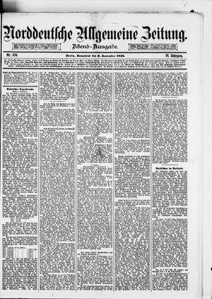 Norddeutsche allgemeine Zeitung vom 06.09.1879
