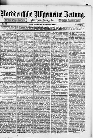 Norddeutsche allgemeine Zeitung on Sep 10, 1879