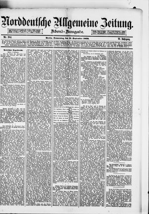 Norddeutsche allgemeine Zeitung vom 11.09.1879