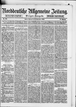 Norddeutsche allgemeine Zeitung vom 12.09.1879