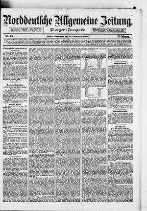 Norddeutsche allgemeine Zeitung vom 13.09.1879