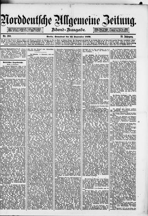 Norddeutsche allgemeine Zeitung vom 13.09.1879