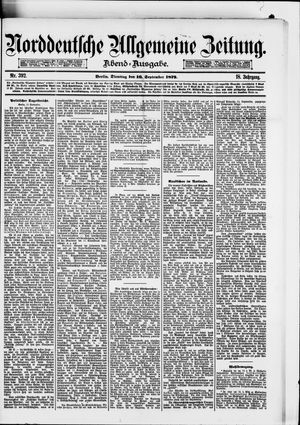 Norddeutsche allgemeine Zeitung vom 16.09.1879