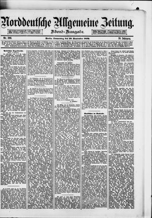 Norddeutsche allgemeine Zeitung on Sep 18, 1879