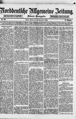 Norddeutsche allgemeine Zeitung vom 19.09.1879