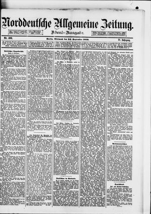 Norddeutsche allgemeine Zeitung vom 24.09.1879