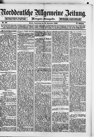 Norddeutsche allgemeine Zeitung vom 25.09.1879