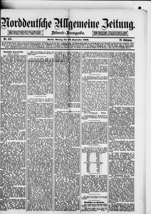 Norddeutsche allgemeine Zeitung vom 29.09.1879