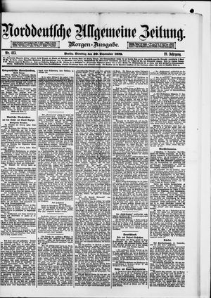 Norddeutsche allgemeine Zeitung on Sep 30, 1879