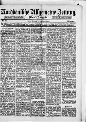 Norddeutsche allgemeine Zeitung vom 01.10.1879