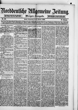 Norddeutsche allgemeine Zeitung on Oct 2, 1879