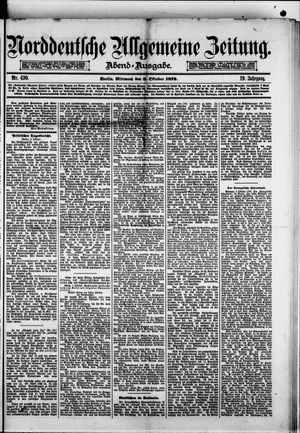 Norddeutsche allgemeine Zeitung vom 08.10.1879