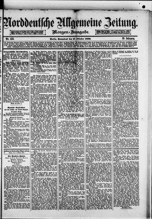 Norddeutsche allgemeine Zeitung on Oct 11, 1879