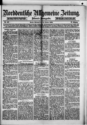 Norddeutsche allgemeine Zeitung vom 15.10.1879