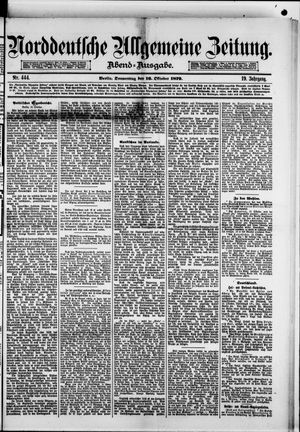 Norddeutsche allgemeine Zeitung vom 16.10.1879