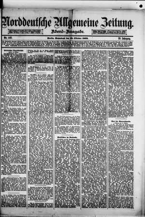 Norddeutsche allgemeine Zeitung vom 18.10.1879