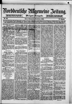 Norddeutsche allgemeine Zeitung on Oct 22, 1879
