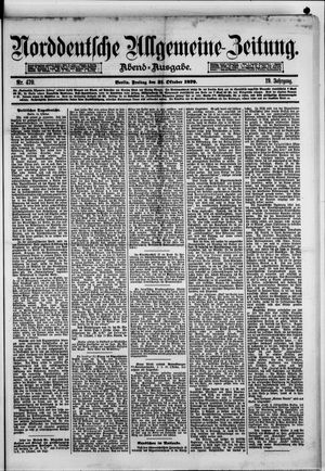 Norddeutsche allgemeine Zeitung on Oct 31, 1879