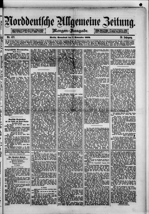 Norddeutsche allgemeine Zeitung on Nov 1, 1879