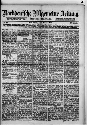 Norddeutsche allgemeine Zeitung vom 11.11.1879