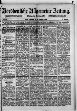 Norddeutsche allgemeine Zeitung vom 13.11.1879