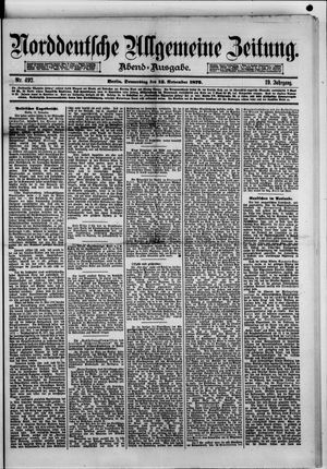 Norddeutsche allgemeine Zeitung vom 13.11.1879