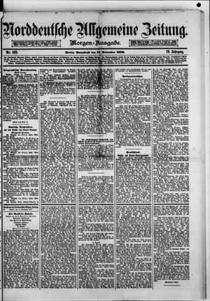 Norddeutsche allgemeine Zeitung vom 15.11.1879