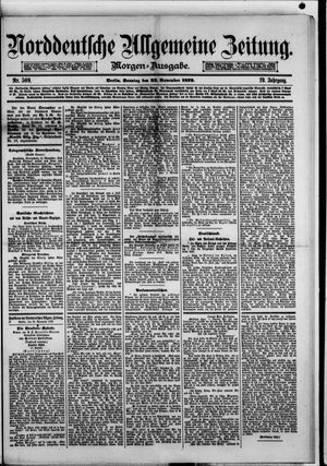 Norddeutsche allgemeine Zeitung vom 23.11.1879