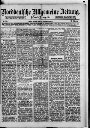 Norddeutsche allgemeine Zeitung vom 24.11.1879