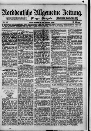 Norddeutsche allgemeine Zeitung vom 26.11.1879