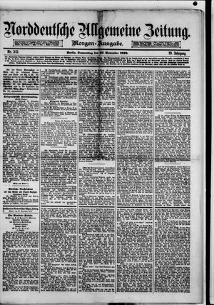 Norddeutsche allgemeine Zeitung vom 27.11.1879