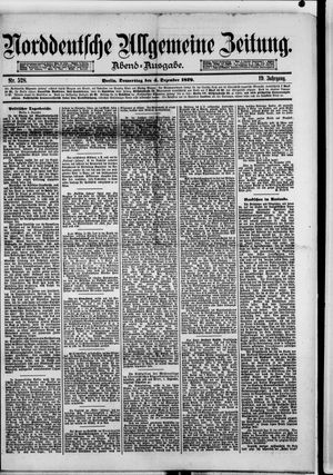 Norddeutsche allgemeine Zeitung on Dec 4, 1879